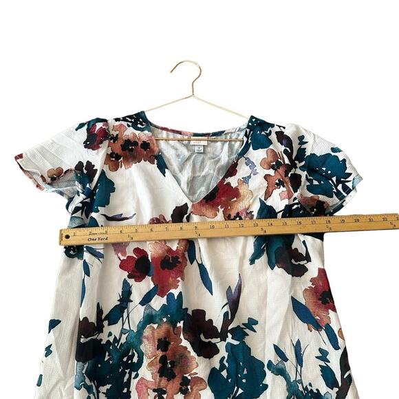 A New Day polyester short flutter sleeve v-neck lined blouse, plus size medium - Picture 7 of 7